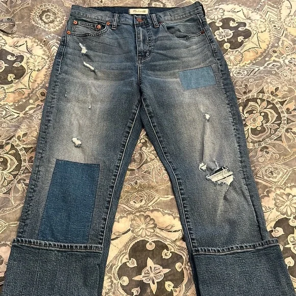 Madewell Cruiser Straight Jeans Patched Up Edition - Picture 11 of 11